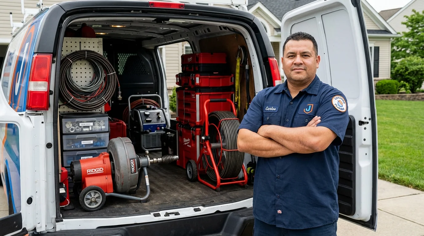 Professional drain cleaning equipment and Johns Plumbing LLC plumber in Twentynine Palms