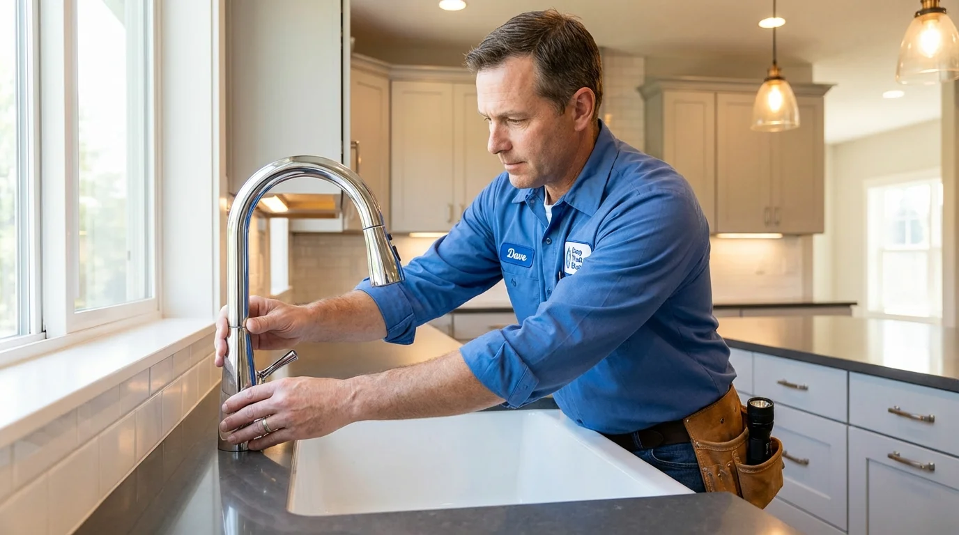 Kitchen faucet installation by Johns Plumbing LLC in Twentynine Palms