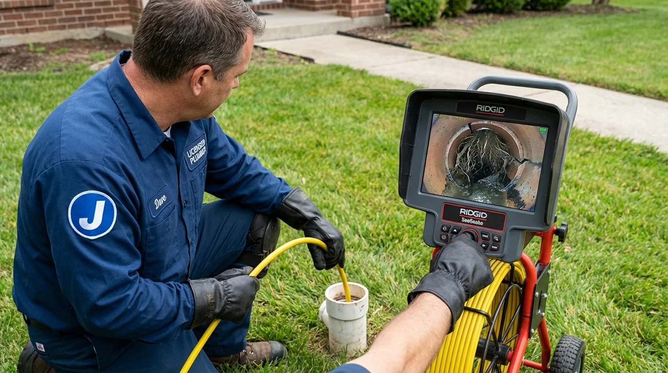 Sewer camera inspection being performed by Johns Plumbing LLC in Twentynine Palms